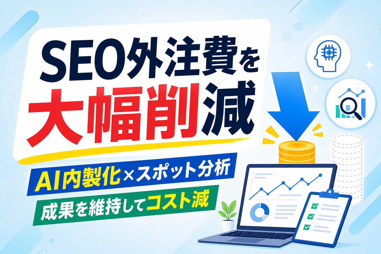 Seo cost reduction ai in house strategy eyecatch