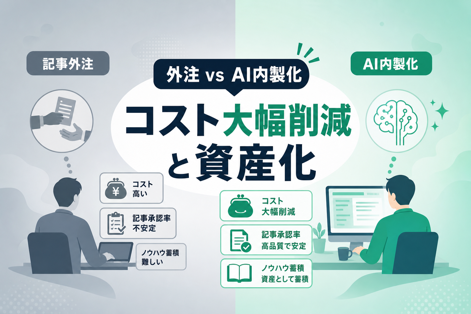 低コストで品質を担保し続けるSEO内製化AIの導入判断基準は何ですか？
