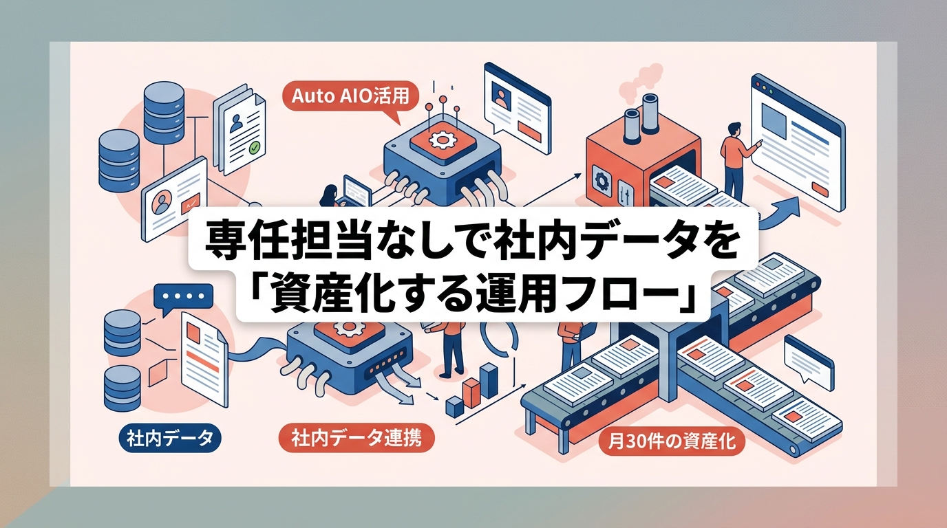 専任担当者がいなくても「一次情報」を資産化する運用体制とは?