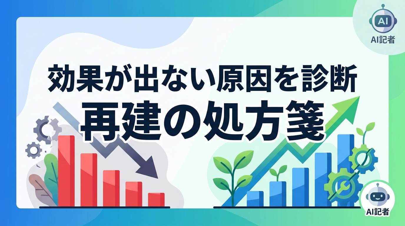 コンテンツマーケティングで効果が出ない原因を診断｜継続か撤退かを見極める再建の処方箋