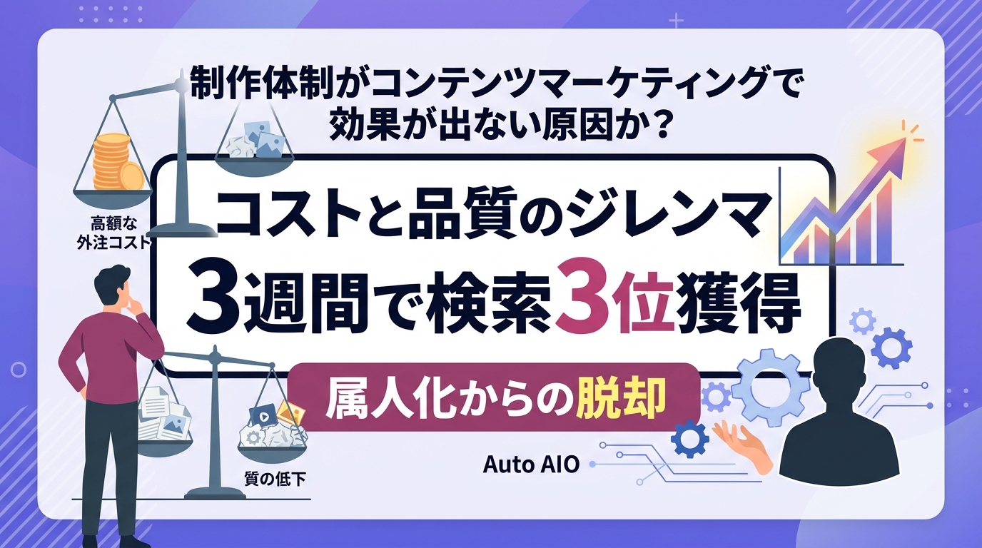 制作体制がコンテンツマーケティングで効果が出ない原因か？