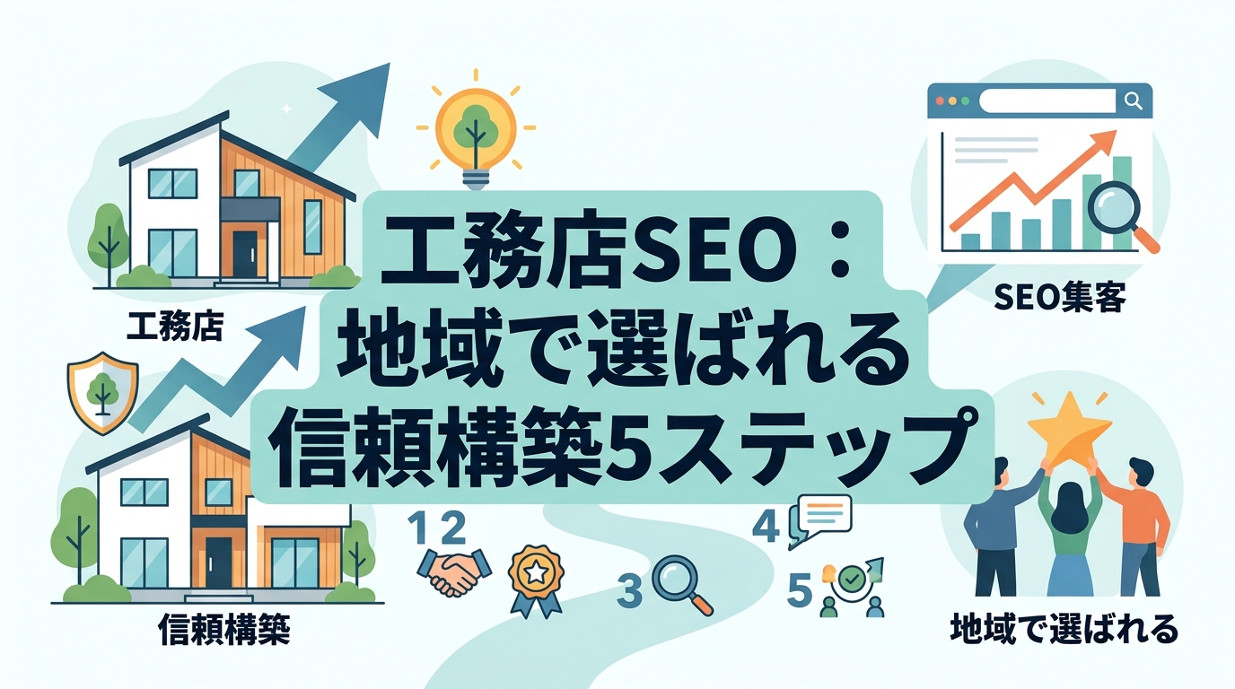 工務店SEO集客｜大手と差別化し地域で選ばれるための信頼構築5ステップ