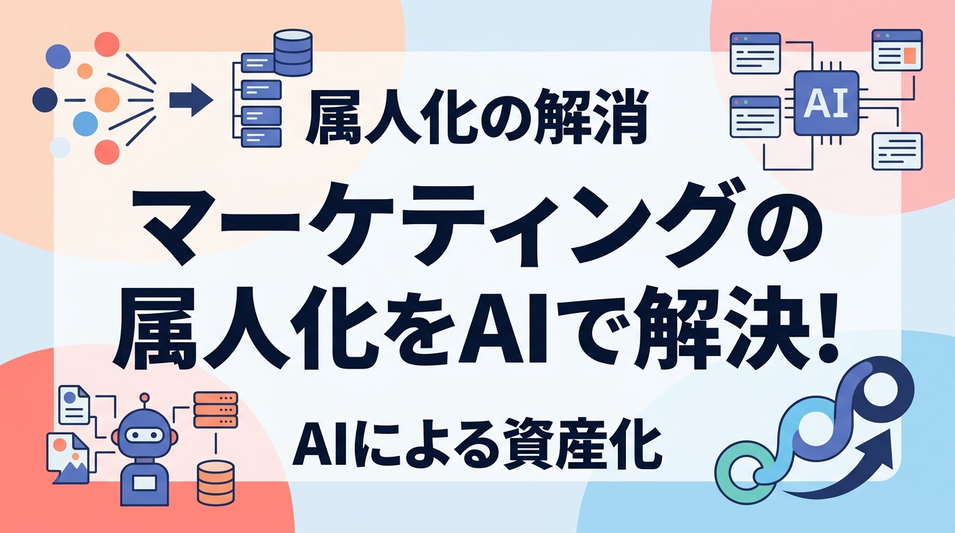 マーケティングの属人化を解決！エースの思考をAIで資産化し再現性を高める3ステップ