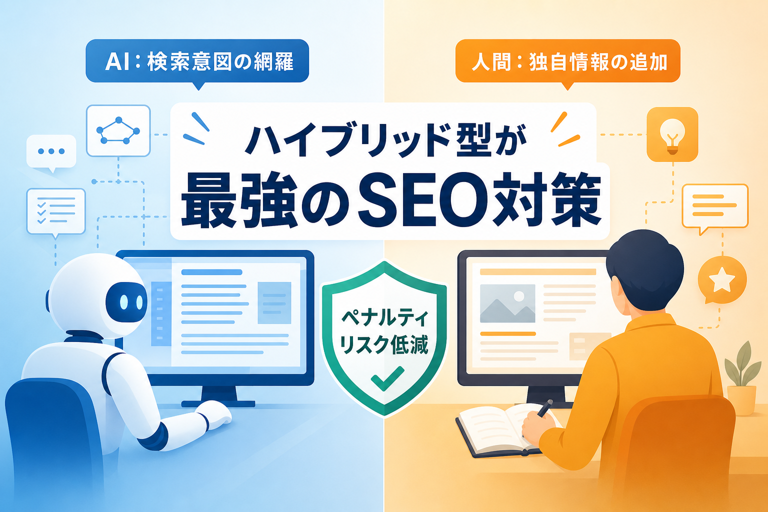 AI生成と人間の編集を組み合わせた「ハイブリッド型」の自動化が、なぜSEOに強いのか？