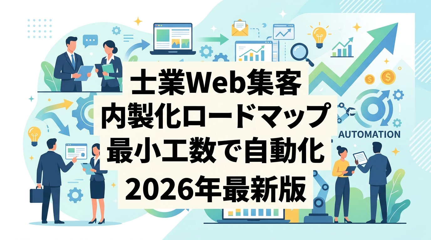 【士業向け】Web集客内製化の完全ロードマップ｜最小工数で事務と連携し集客を自動化