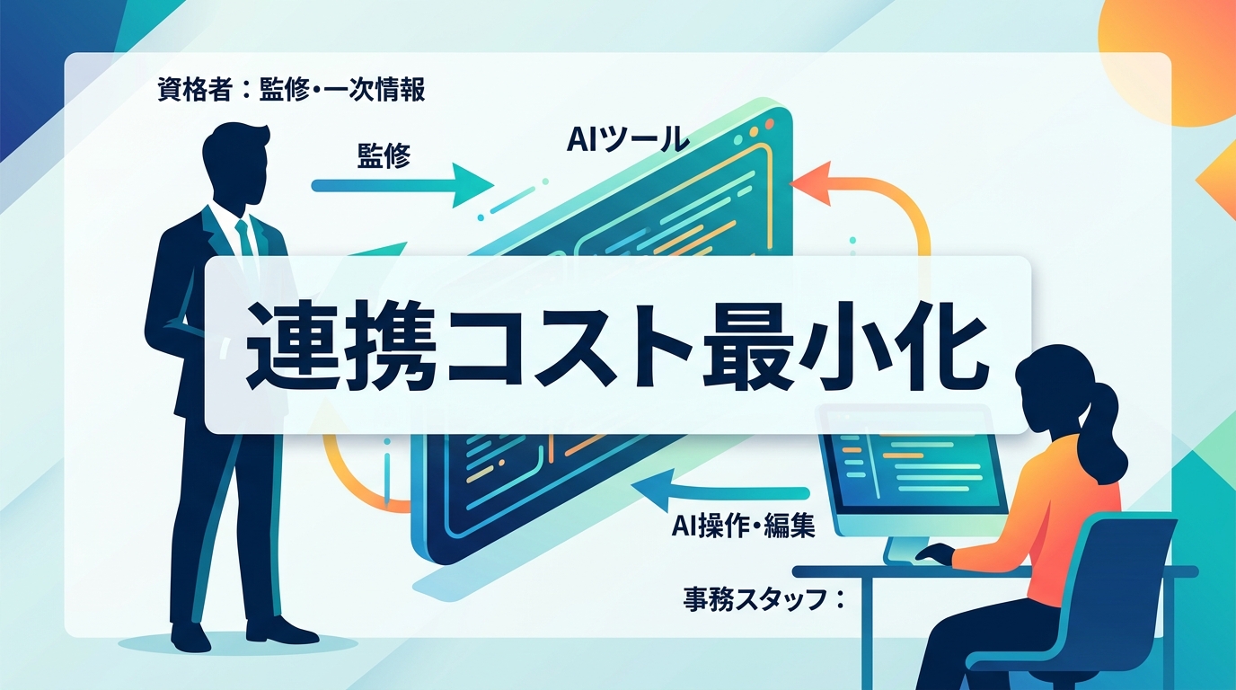 資格者の時間を奪わずに事務スタッフと連携する理想の体制とは？