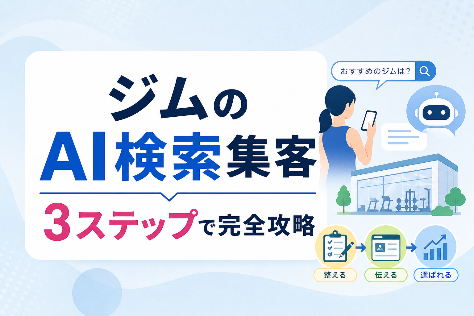 フィットネスジムのAI検索集客｜ChatGPTやGoogle AIに推薦される情報整備3ステップ
