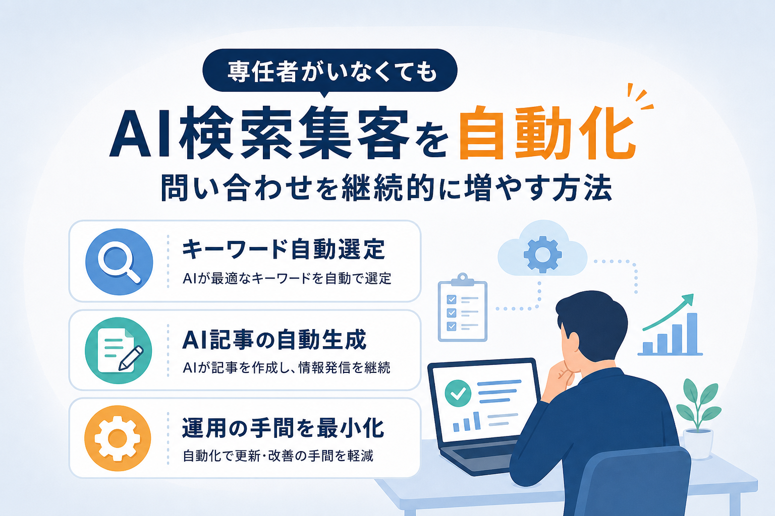 専任の担当者がいなくてもAI検索からの問い合わせを継続的に増やす方法とは？