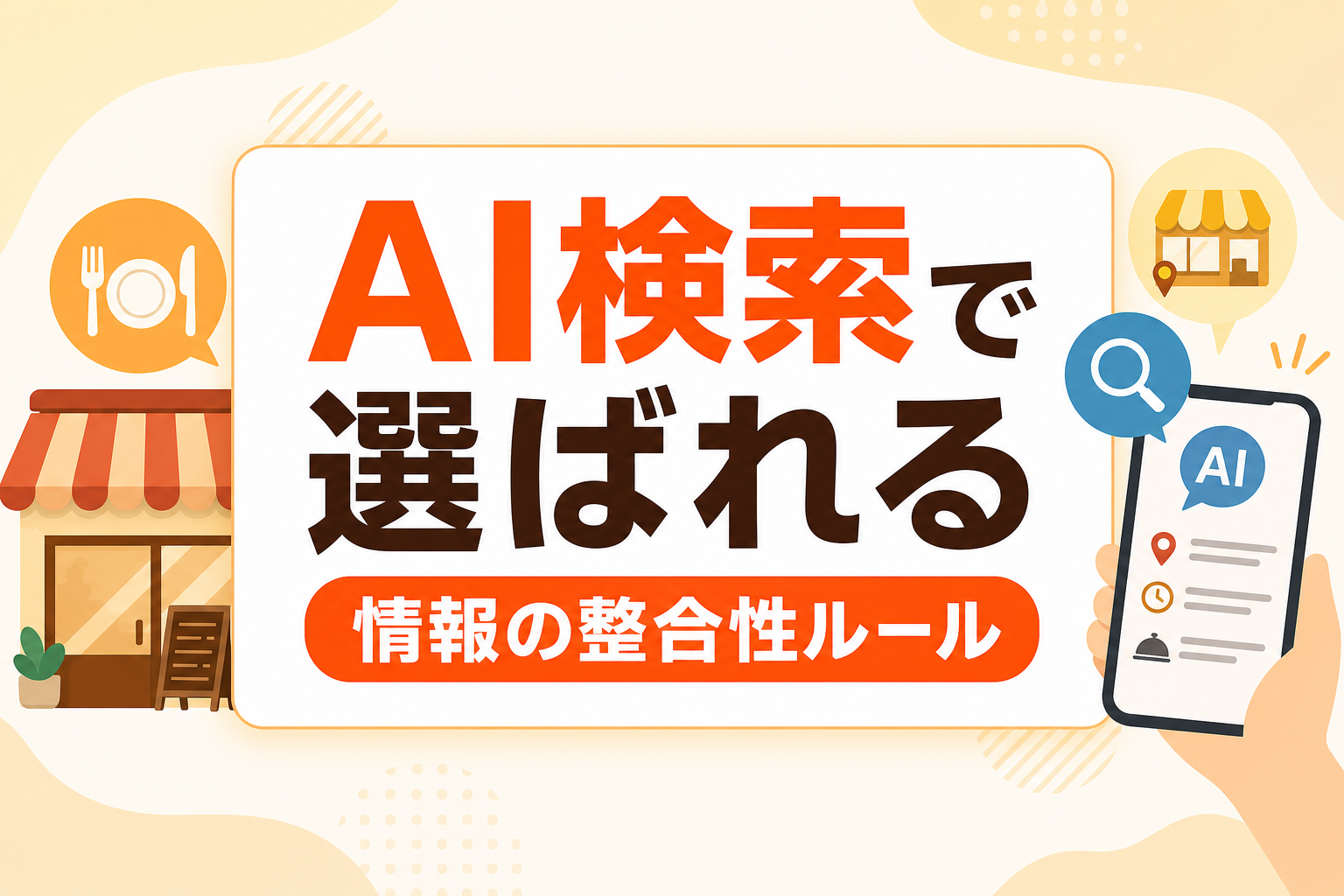 【飲食店向け】AI検索で選ばれるWeb集客！情報の整合性を整える3つの発信ルール
