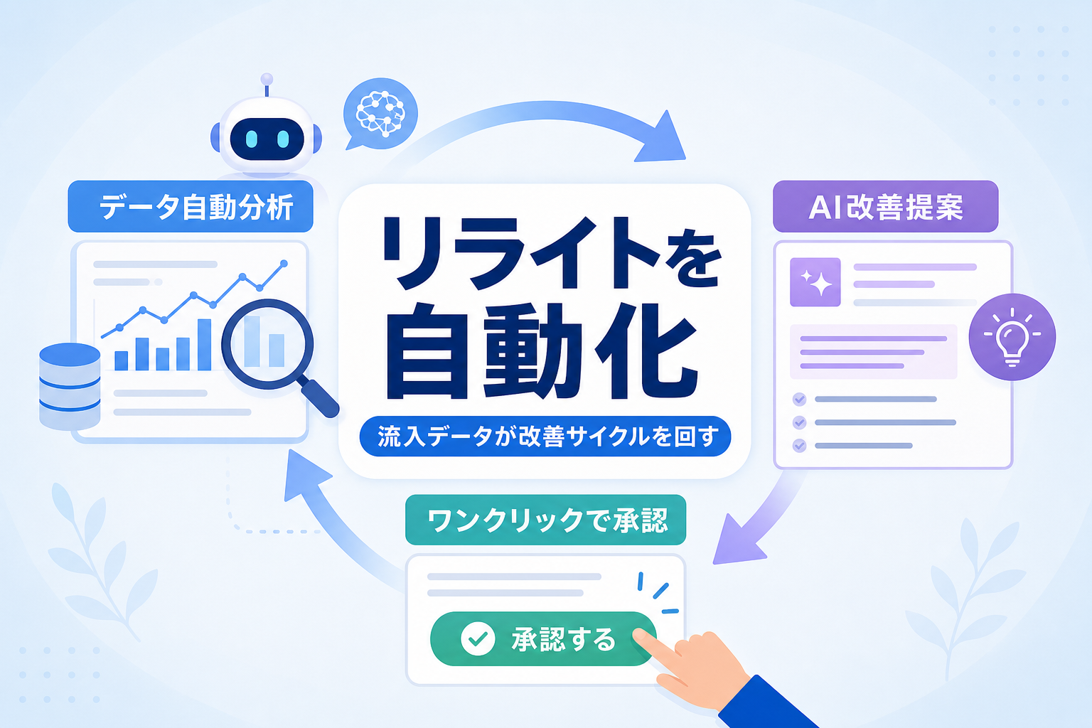 流入データに基づいた記事のリライトはどのように自動化されますか？