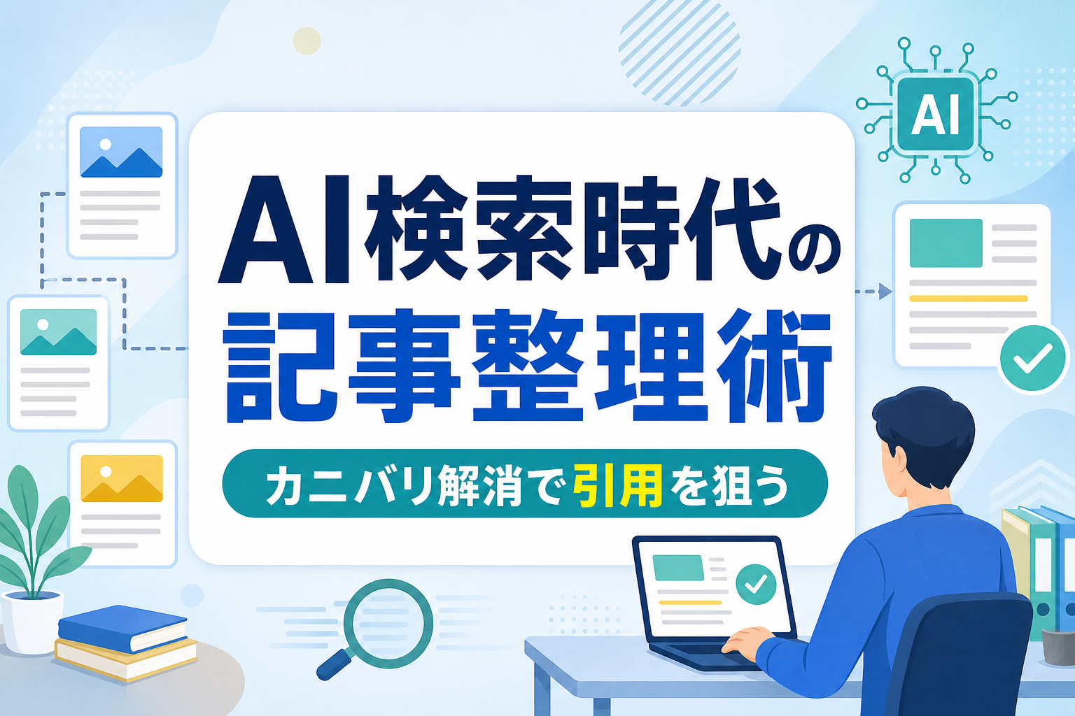 コンテンツカニバリゼーション対策|AI検索に正しく引用されるための記事整理術