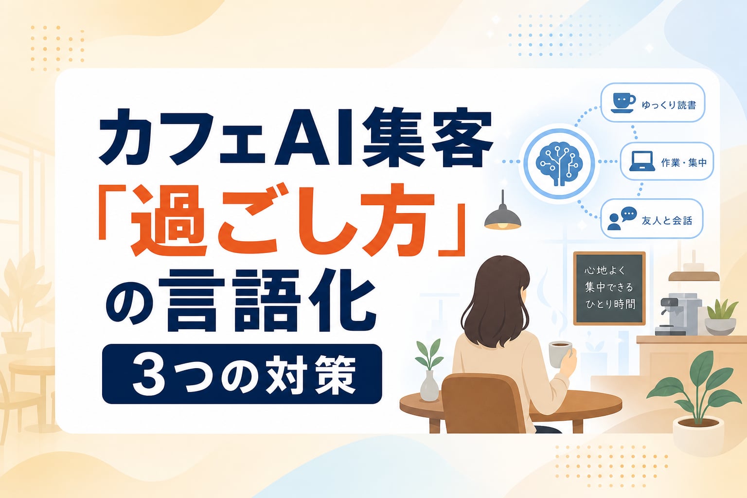カフェ・喫茶店のAI検索集客｜「過ごし方」の言語化でAIに推薦される3つの対策
