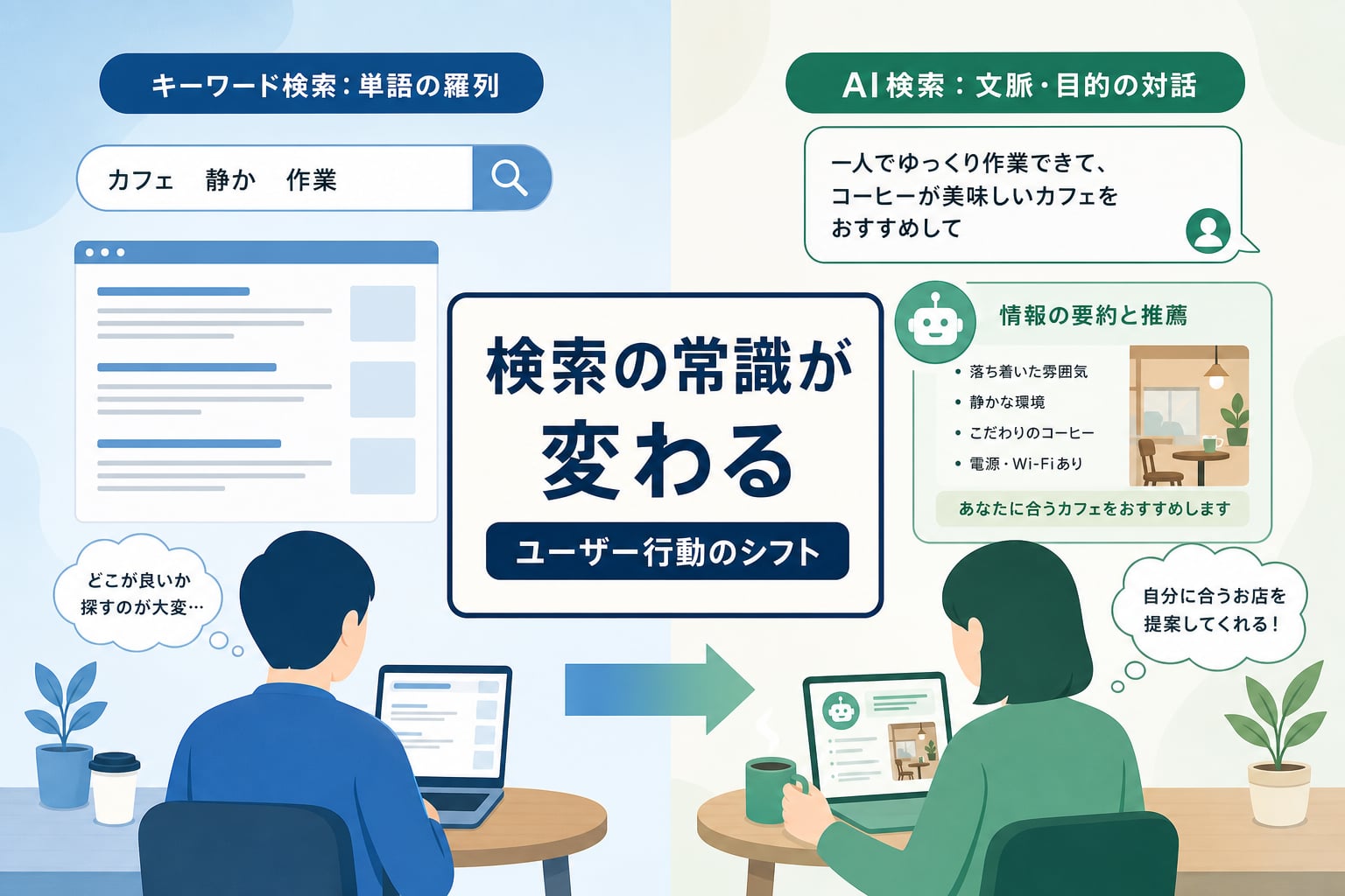 なぜ今、カフェや喫茶店の集客でAI検索への対応が不可欠なのか？