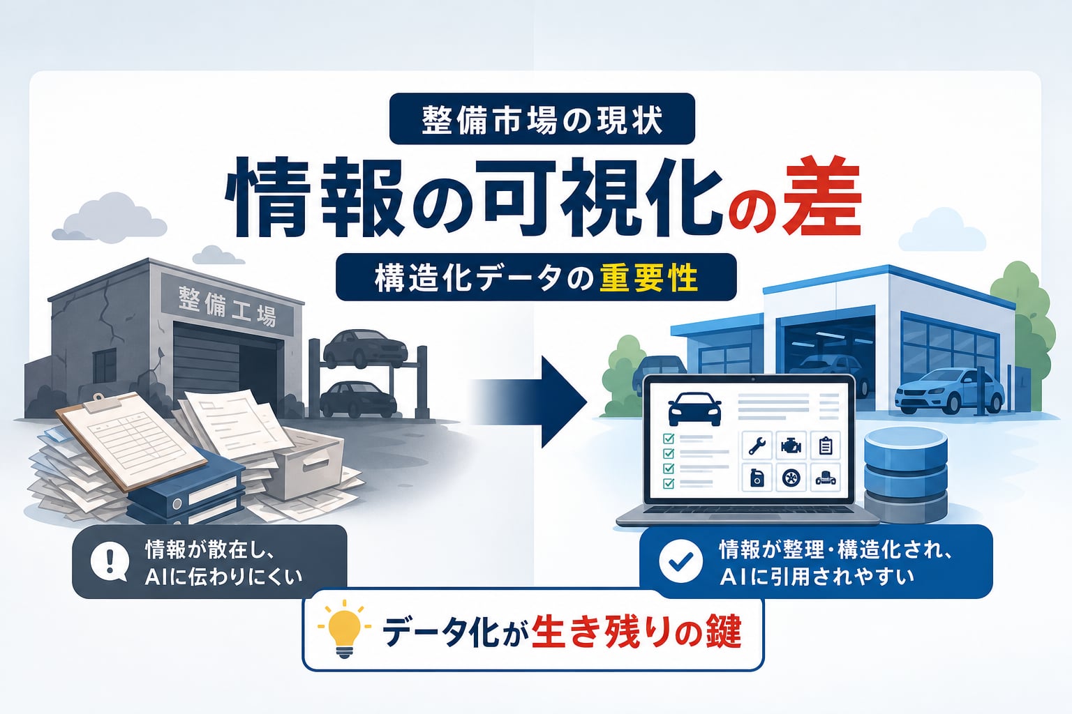 なぜ整備実績の「データ化」がAI検索の集客に直結するのか？