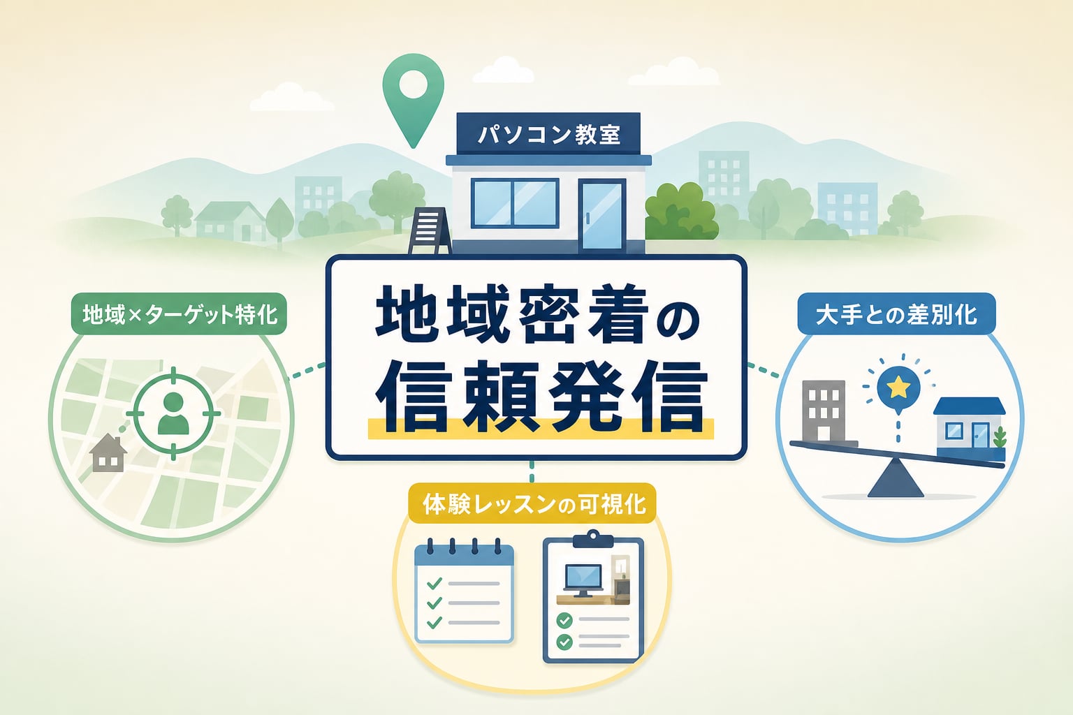 小規模なパソコン教室が地域密着で信頼を証明する発信方法とは?