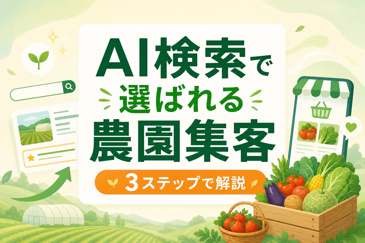 農園の産直EC集客｜AI検索で推薦されるための情報発信とAI活用の3ステップ