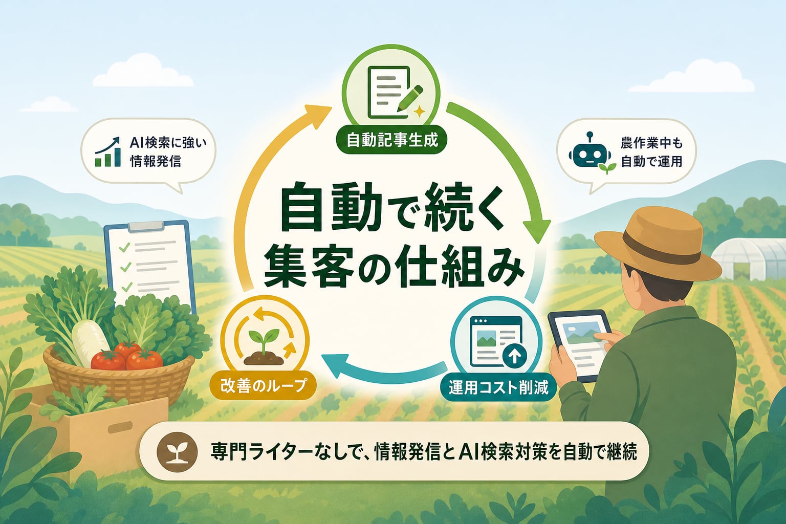 専門ライターなしでAI検索対策とブログ更新を自動で継続する仕組みとは？