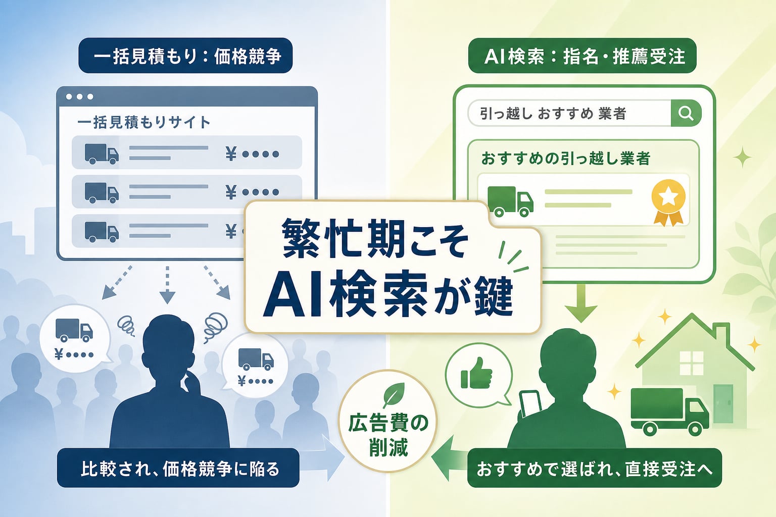 なぜ繁忙期の引っ越し集客でAI検索(AIO)対策が不可欠なのか?