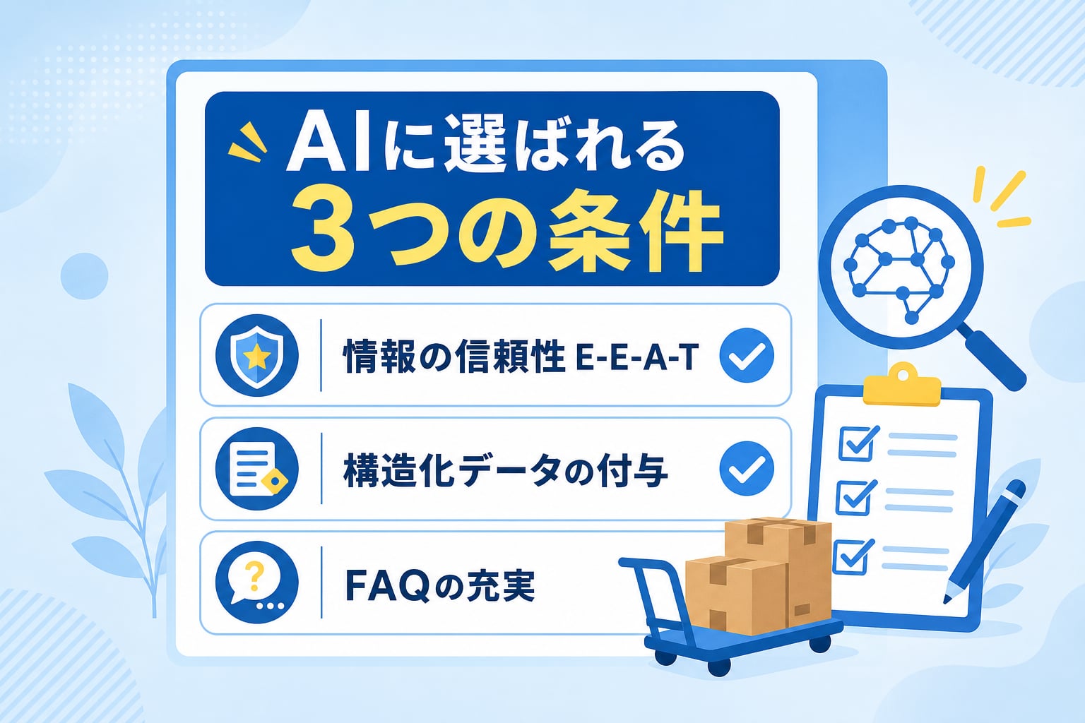AI検索で「おすすめの引っ越し業者」として優先的に推薦される条件とは?