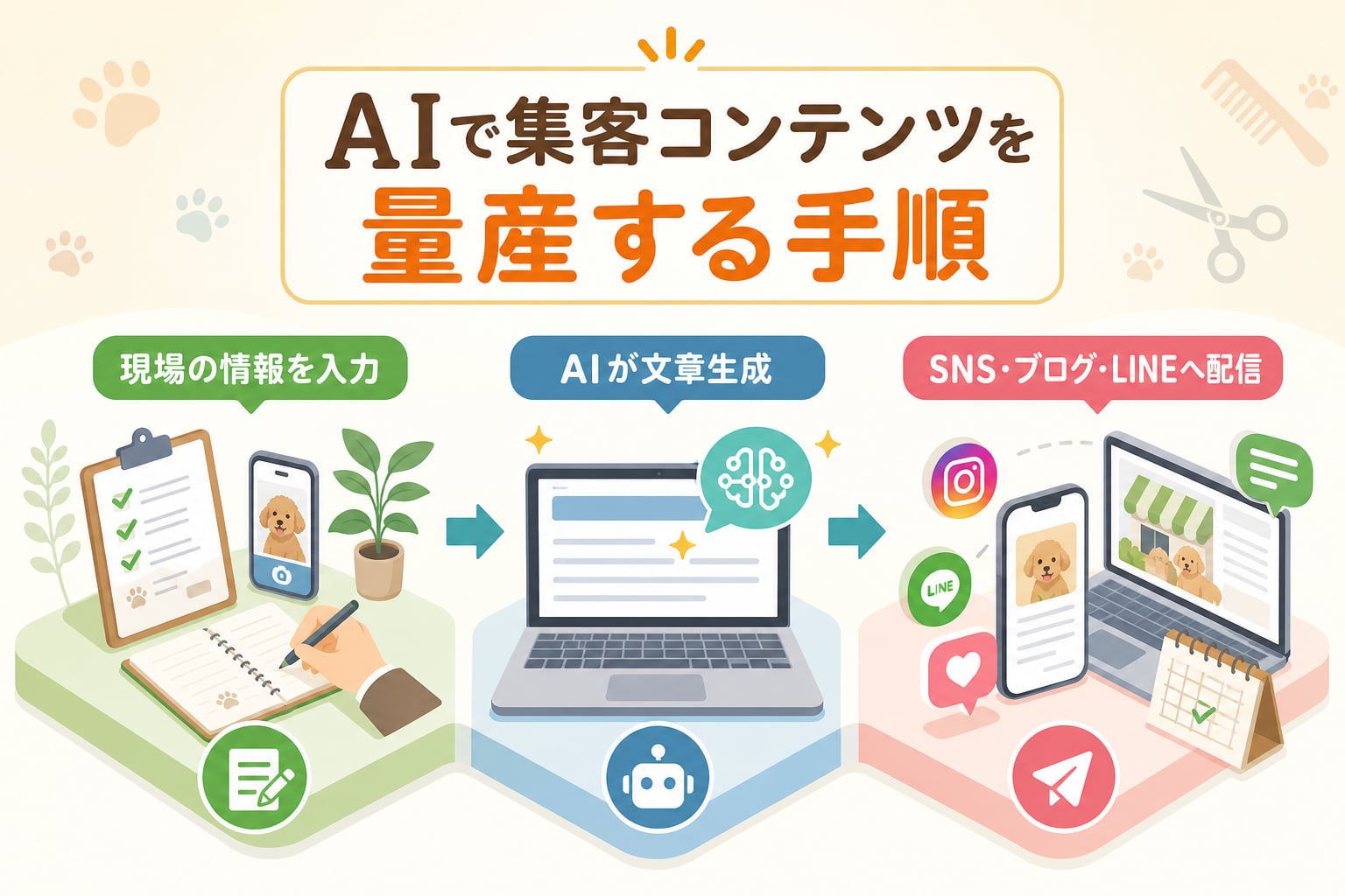 多忙なサロン経営者がAIでブログやSNSの集客コンテンツを量産する手順とは？